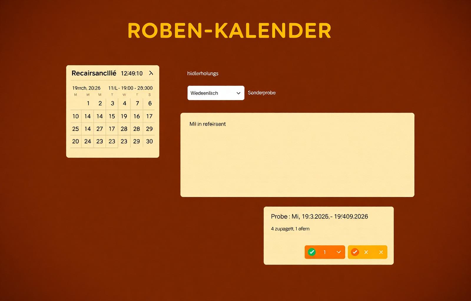Mockup: Probe planen in BandBoard
